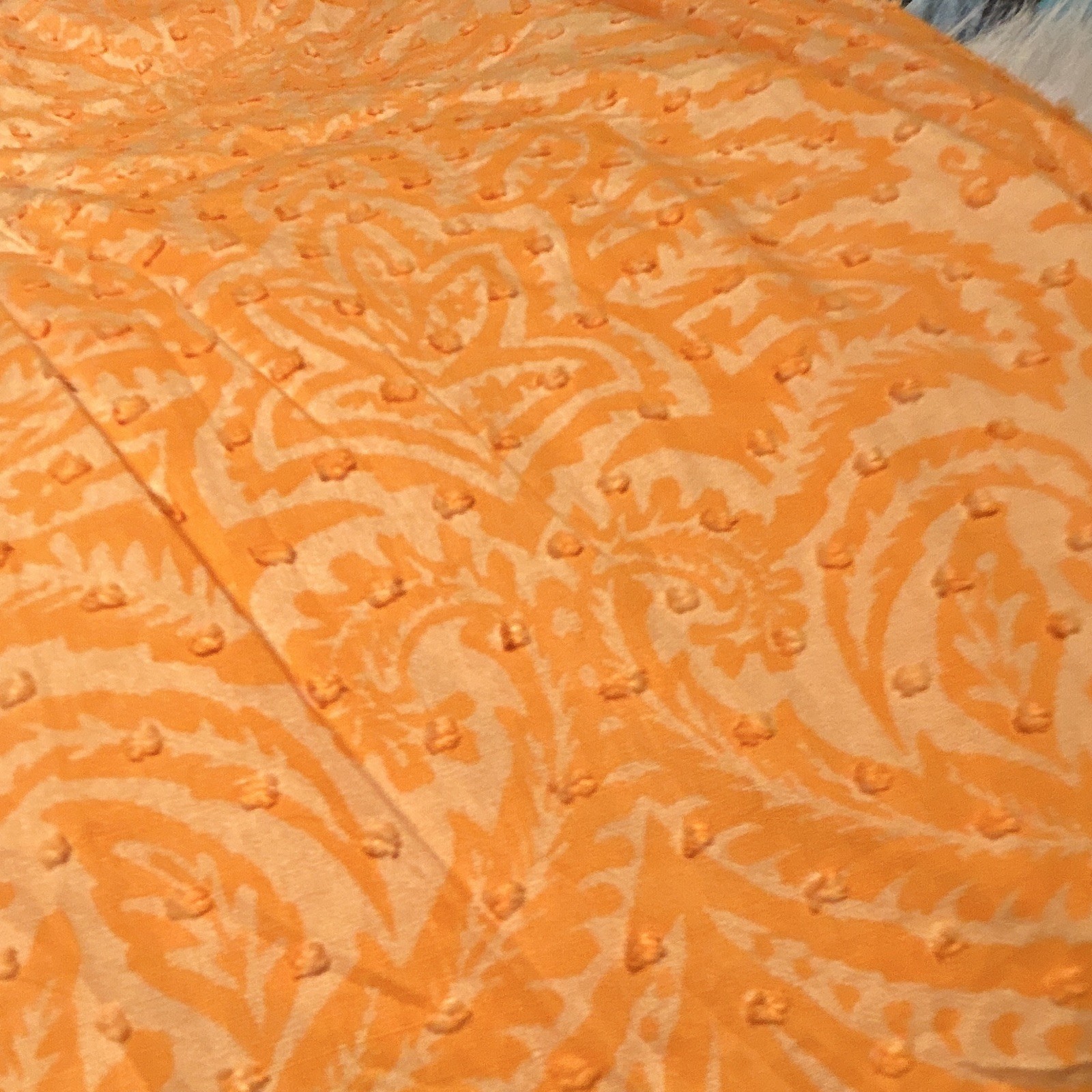 LOFT Women’s M Orange Paisley V-Neck Sleeveless Knit Cotton Button Tank Top