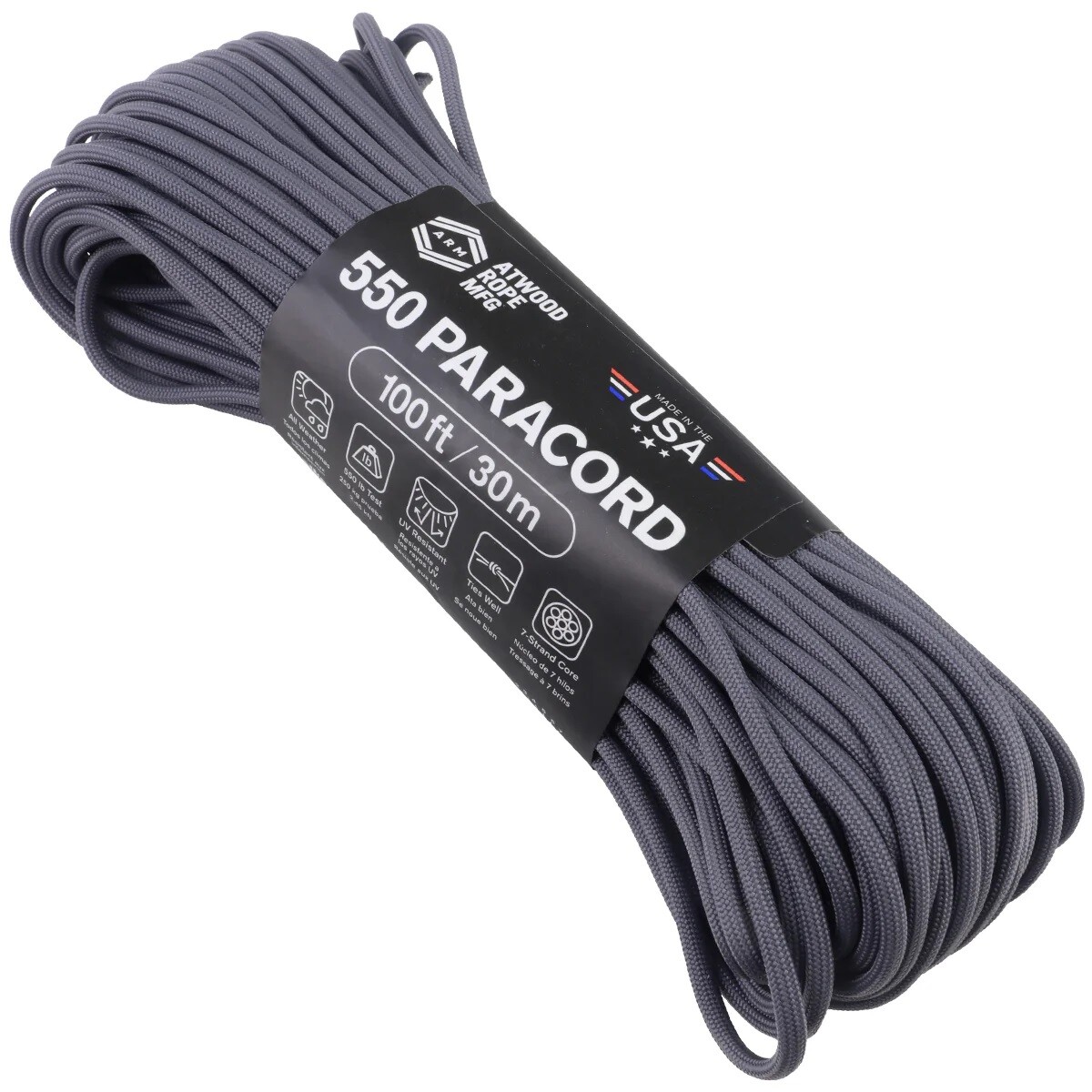Pair of Shoelaces 550 Paracord 4mm Type III 7Strand ATWOOD USA 40+ colours