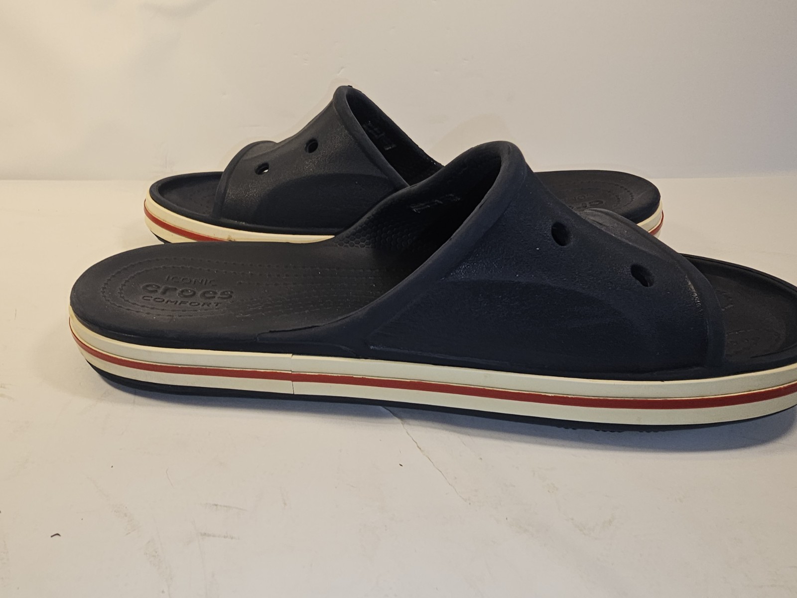 Crocs Unisex Bayaband Slide – Navy/Pepper – Men’s 6 Womens 8