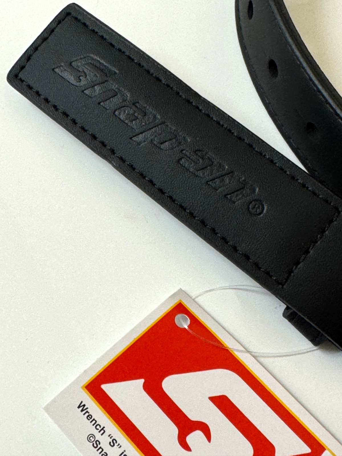 NEW Snap on Tools Genuine Leather No-Scratch Black Work Belt S-2XL Pin Enclosure