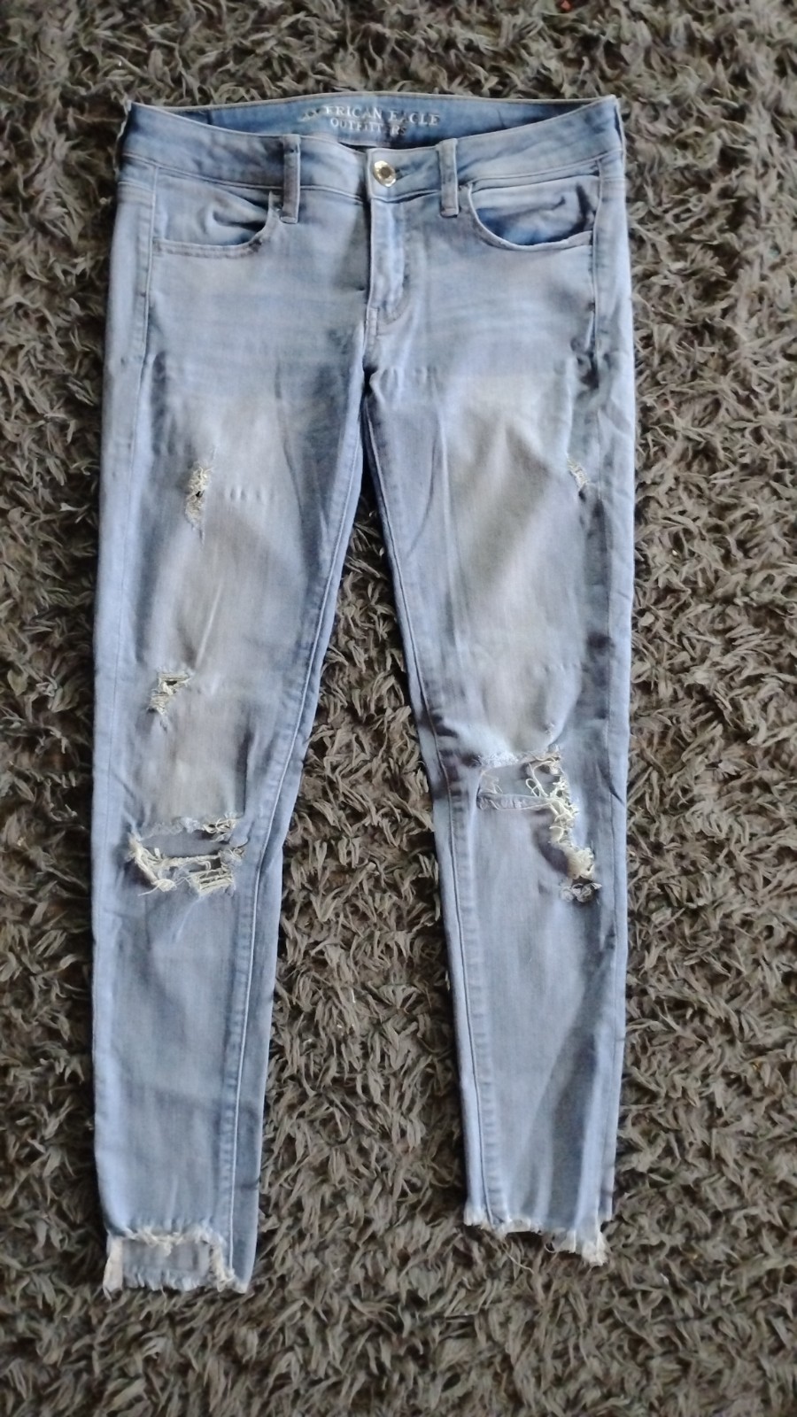 American Eagle Super Low Jegging Size 8 Regular Light Wash