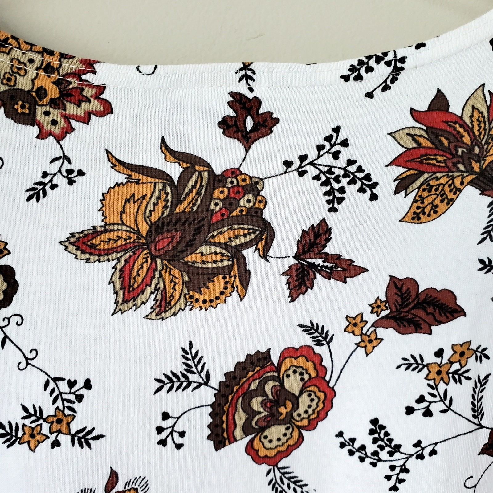 Women VTG 80s 90s Fall Floral Tee Shirt XL Nature Goblincore Norm Autumn USA NEW