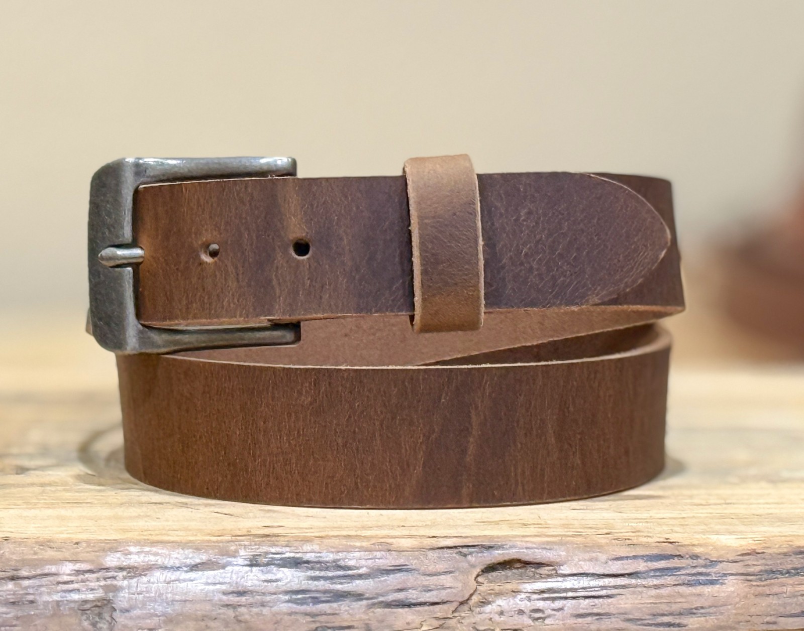 Full Grain Leather Belt 1.5″ Heavy Duty Buffalo Crazy Horse Work Belt USA