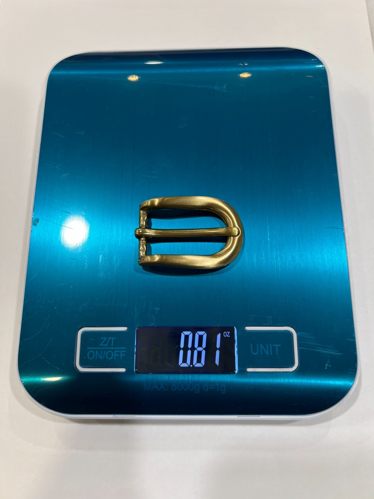 Solid Brass Satin Brass Belt Buckle Made in Italy Fits 0.79″ Belt Strap