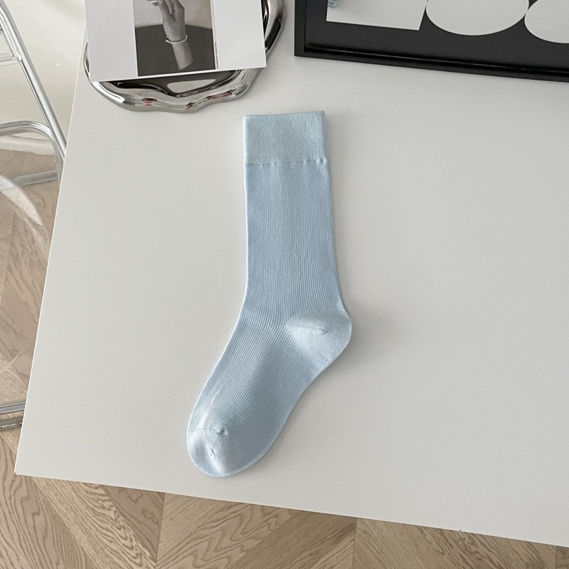 Sea salt blue light color summer refreshing pull-up socks