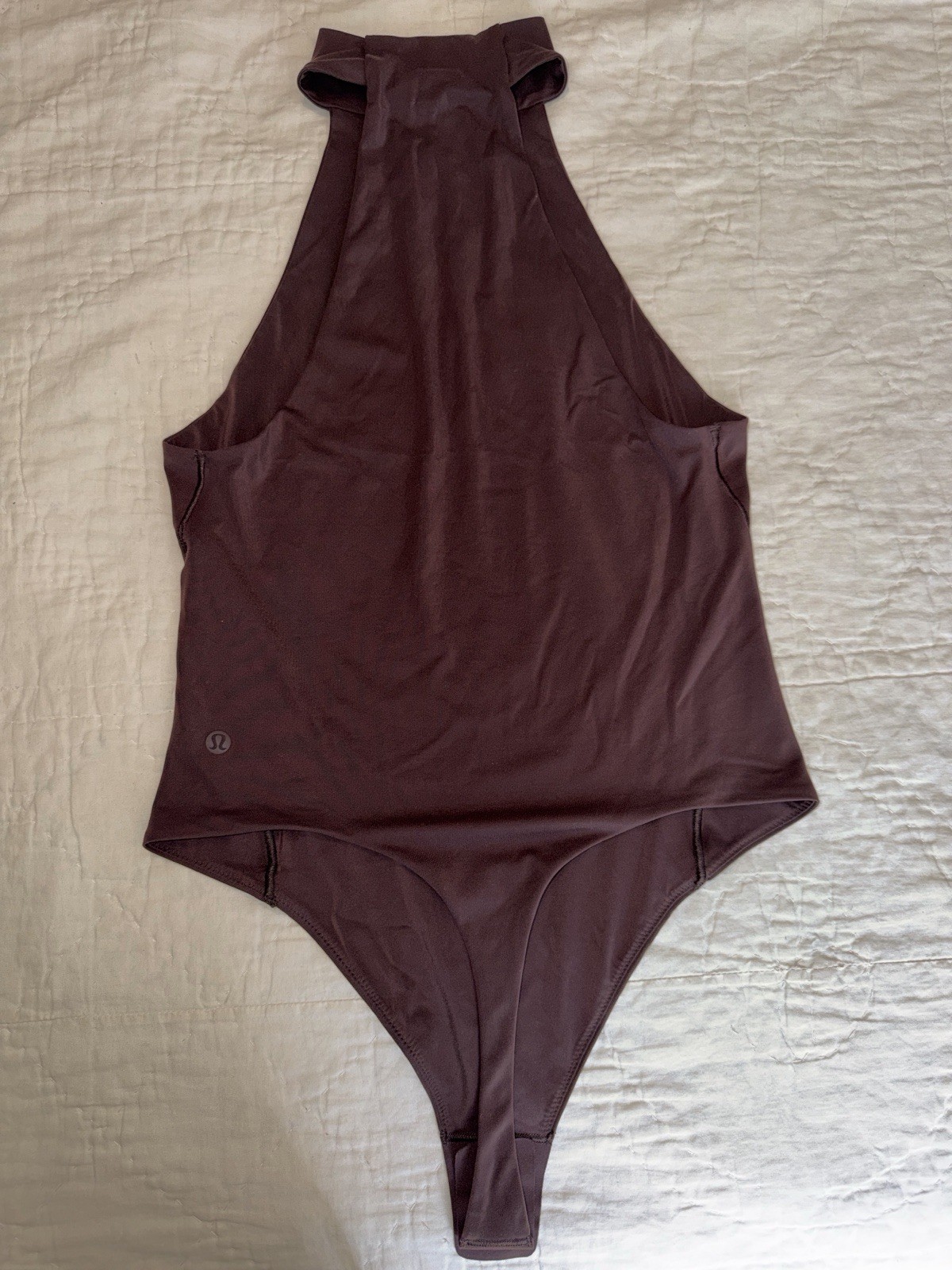 lululemon Women’s Halter Neck One-Piece Bodysuit Brown M Moderate Compression