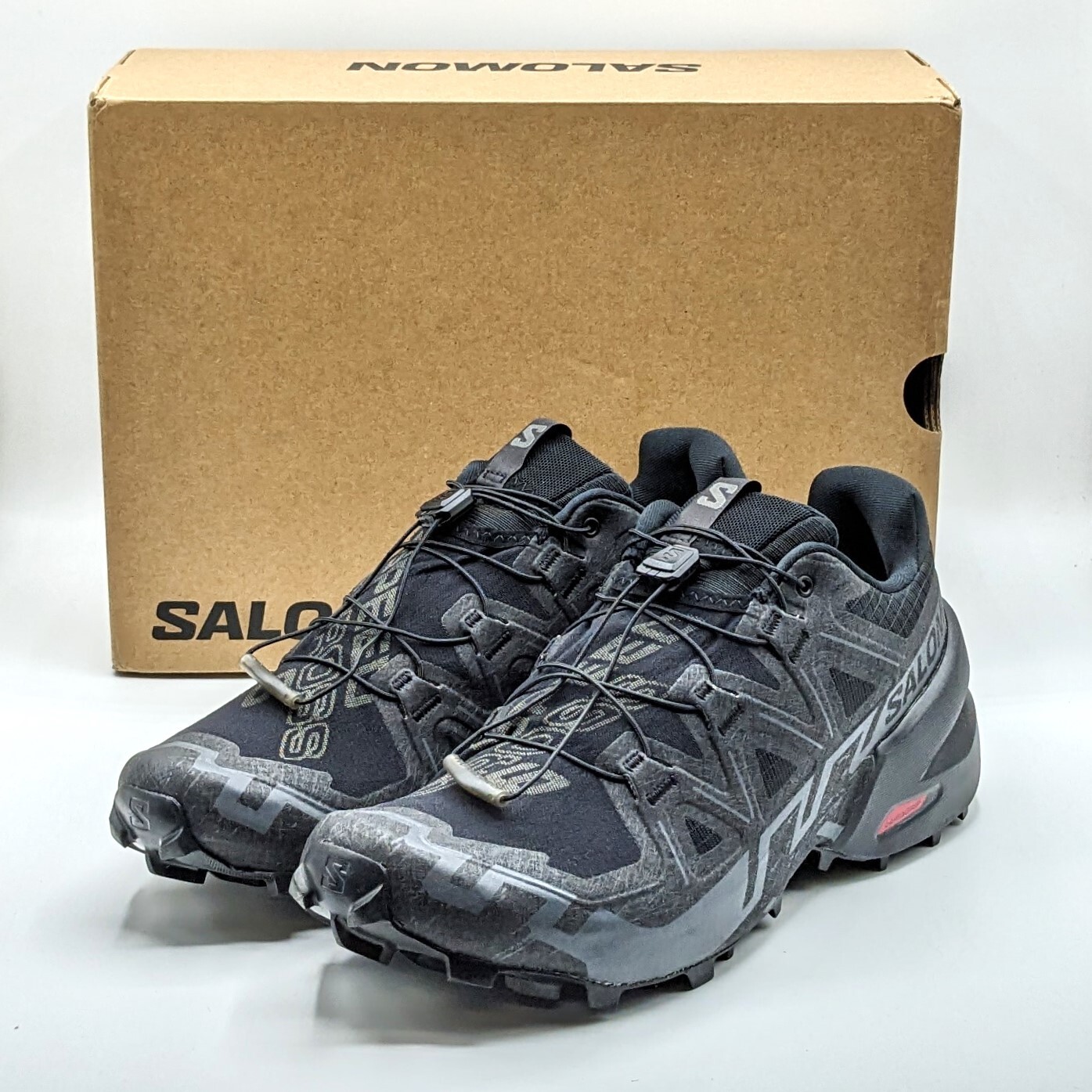 Salomon “Speedcross 6” Men’s Moderate Terrain Running Shoe [Black/Phantom] – NEW