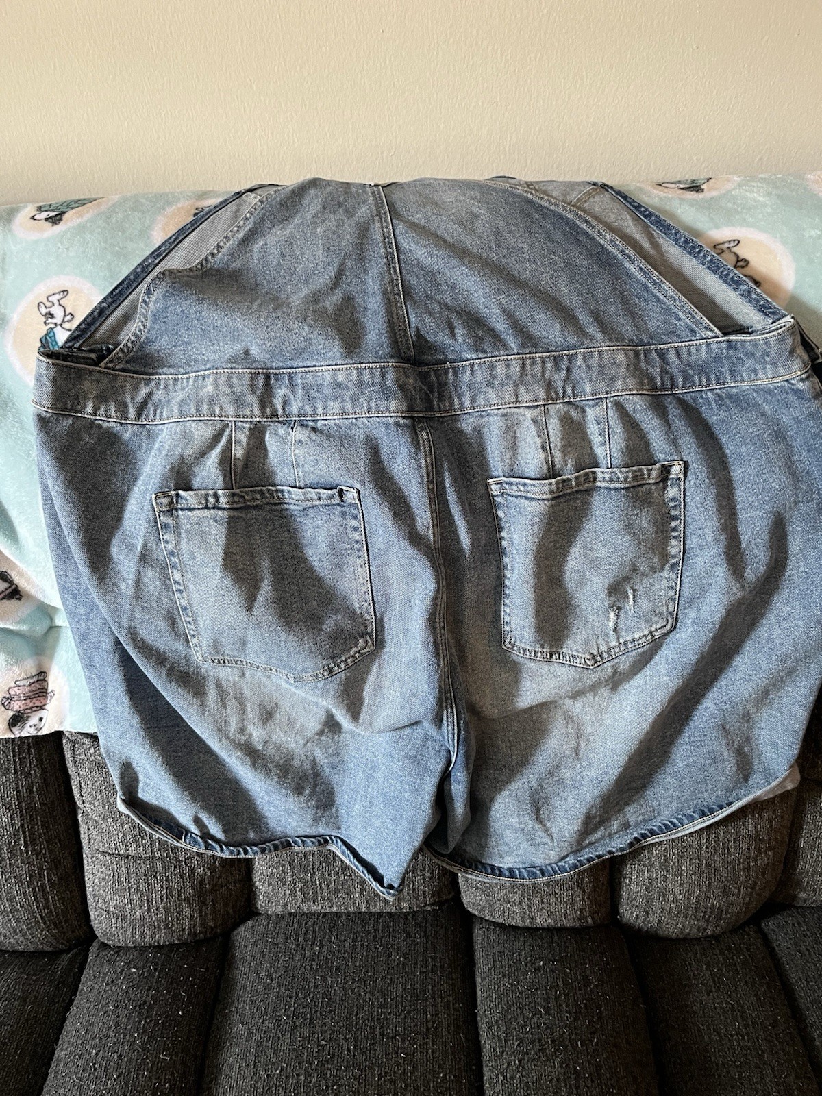 Lane Bryant Women’s Plus Size 28 Denim Short Overalls Shortalls Jeans Pockets