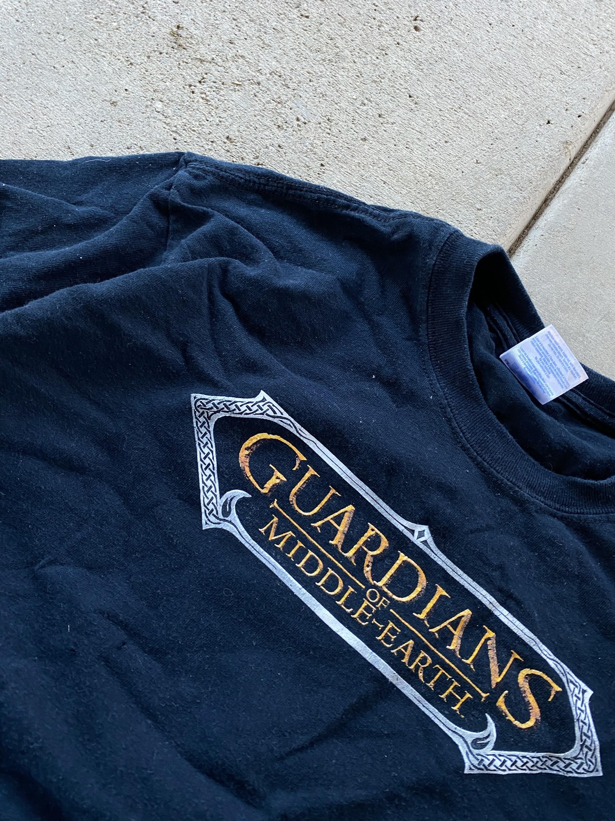 Guardians Of Middle-earth Shirt Mens Medium Black Gandalf Gildan Graphic Tee Y2k