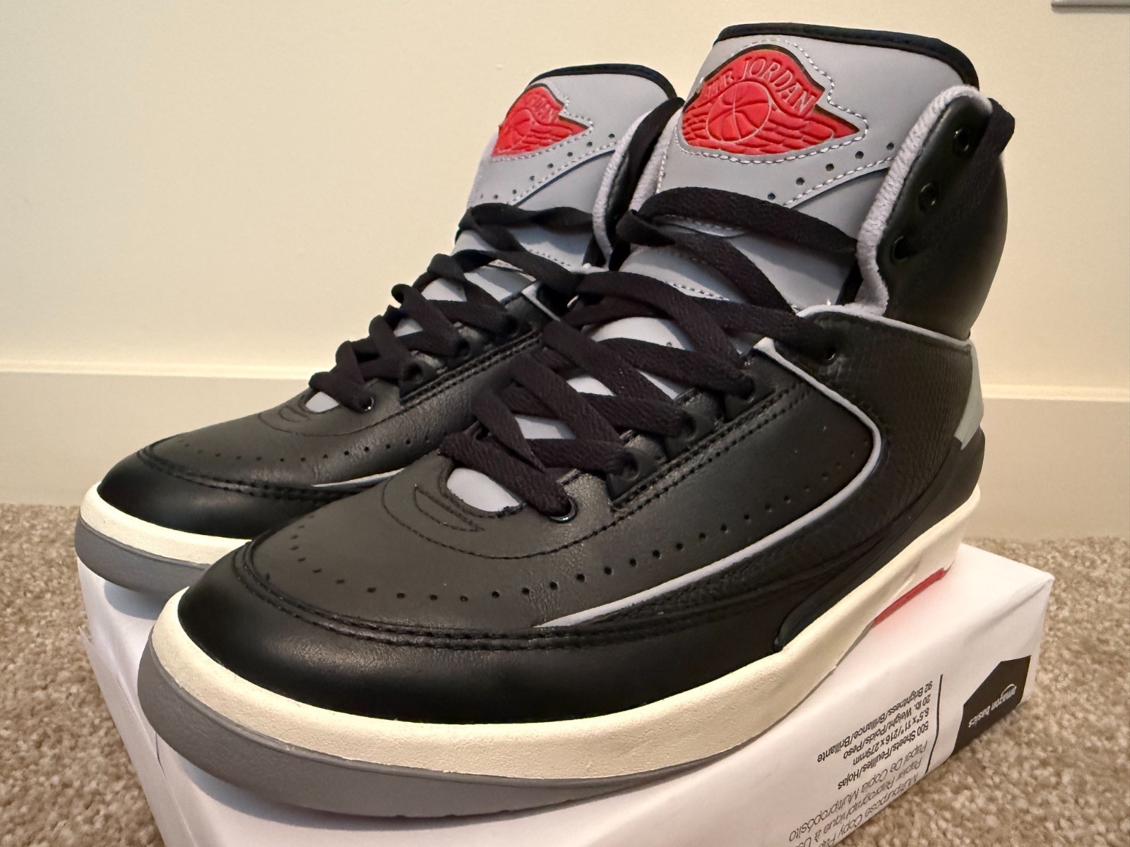 Nike Air Jordan 2 Retro Black Cement 3 DR8884-001 sz 8.5