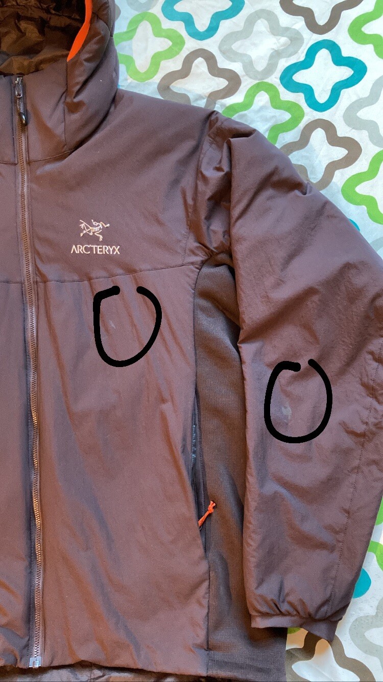 Discontinued Arc’teryx Atom LT Hoody Jacket Charcoal Grey & Orange Men Size XL