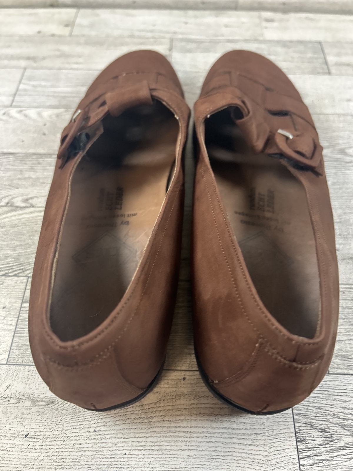 Women’s Fits by Theresia Brown Suede Comfort Flats Made In Germany US size 8 M