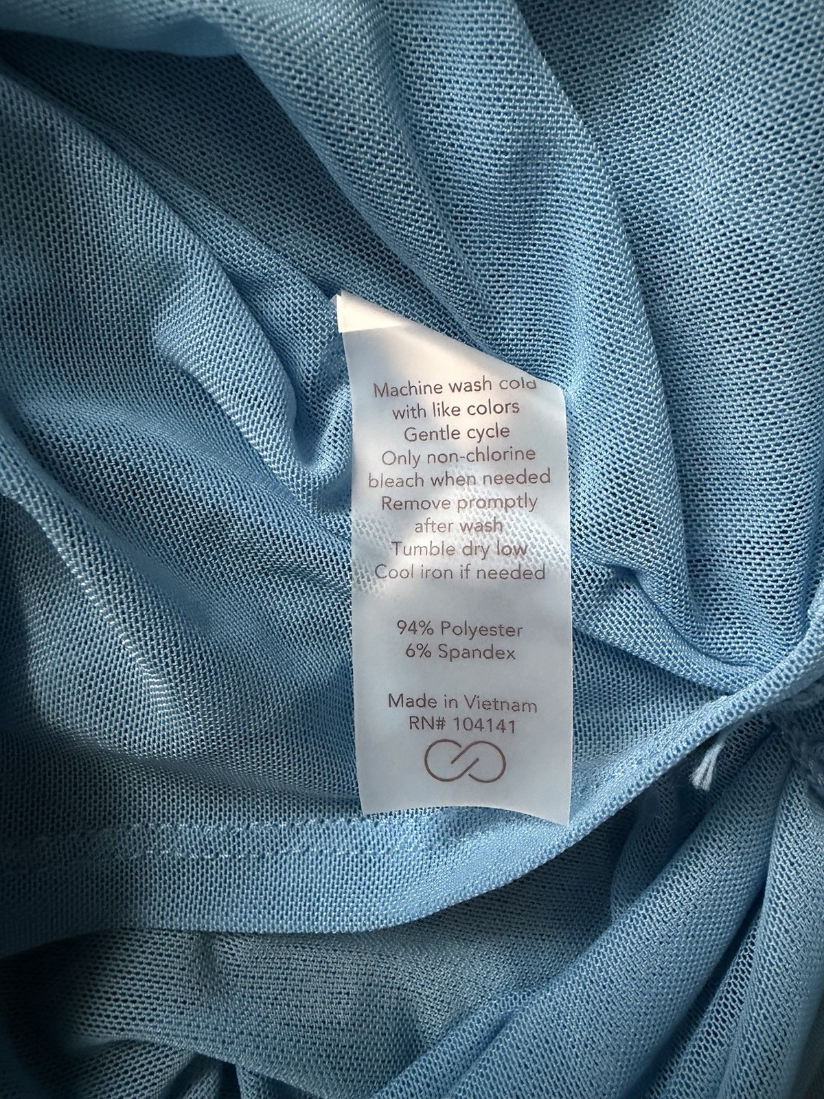 Women’s Calia Ruched Mock Tank Tranquil Blue Lightweight Sz Medium NWT