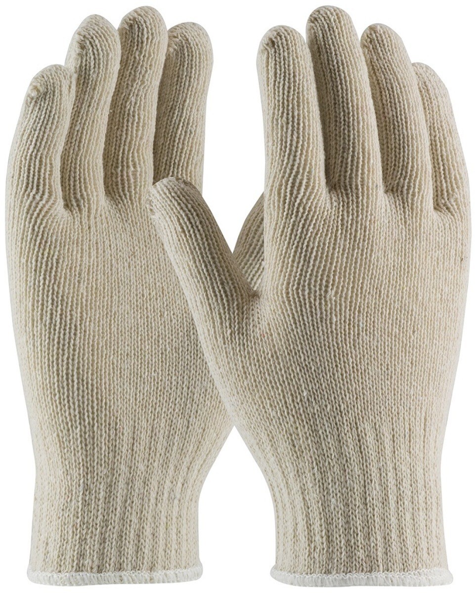 12 PR. WHITE COTTON BLEND STRING KNIT PROTECTIVE WORK GLOVES GLOVE LINERS MEDIUM