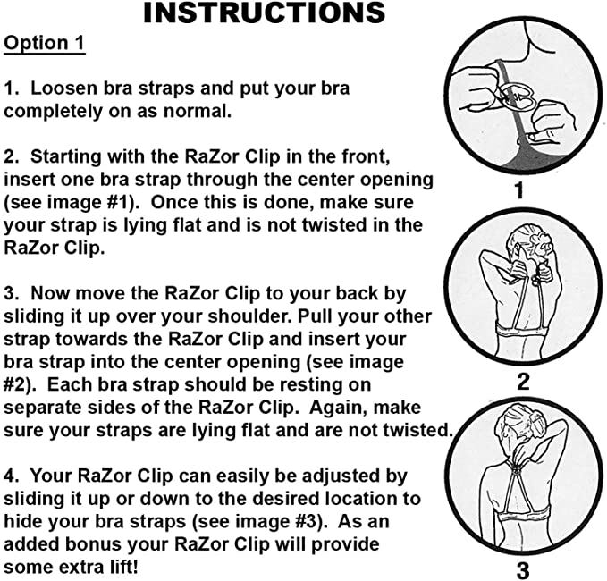 Razor Clips Bra Strap Clips Racer Back Conceal Straps Cleavage Control
