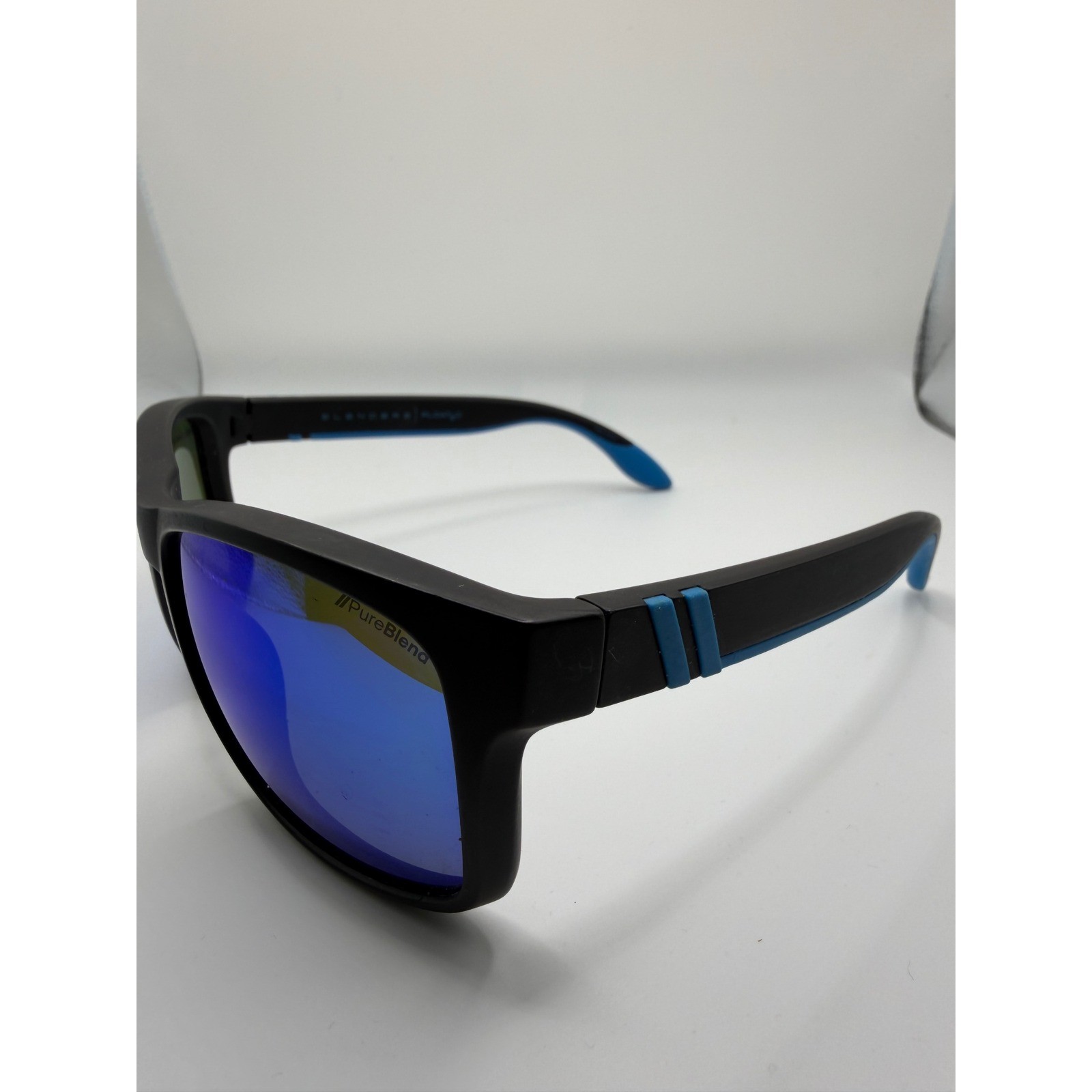 Blenders Watercoast Polarized Floating Sunglasses Matte Black Blue Mirror Lens