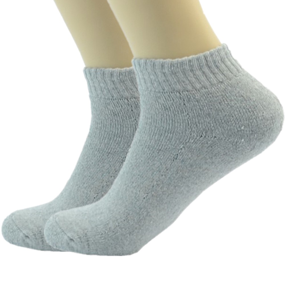 Gray 3-12 Pairs Mens Ankle Quarter Crew Sports Socks Cotton Low Cut Size 9-13