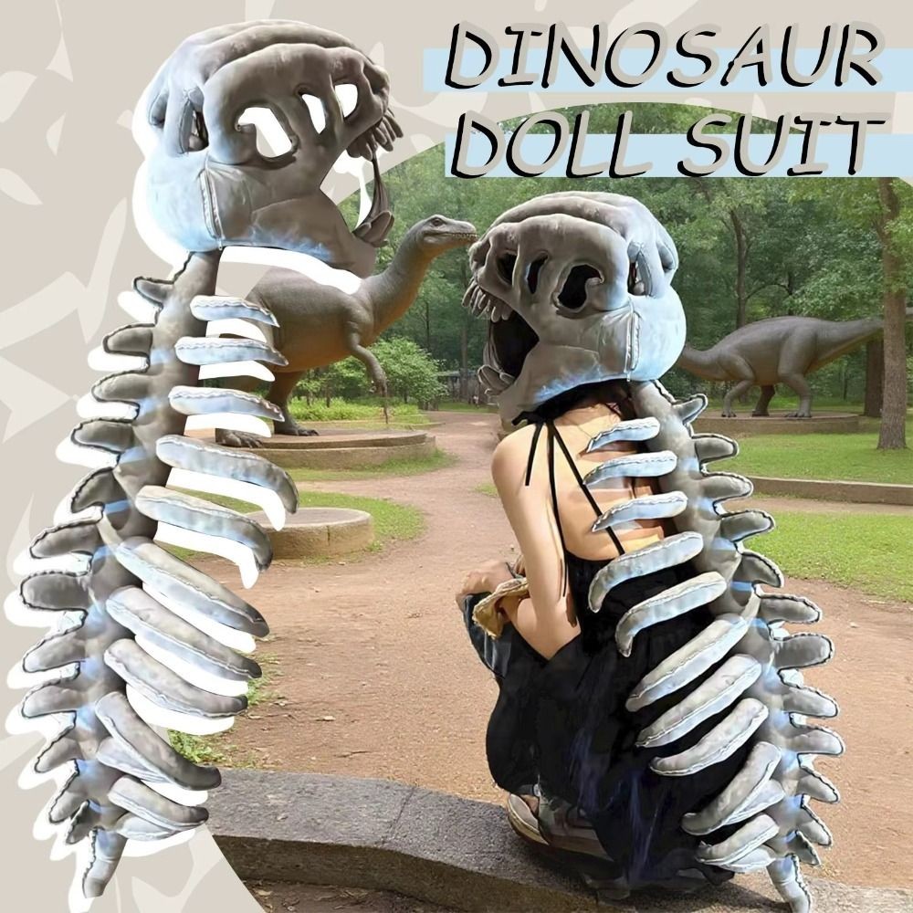 Funny Dinosaur Skeleton Plush Toys for Sleeping Cushion Creative Cosplay Props