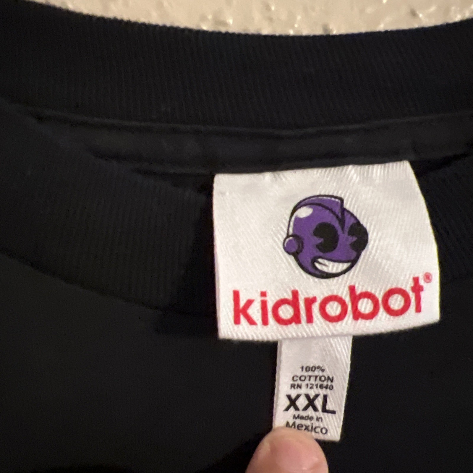 Kidrobot Bunny Logo Graphic T-Shirt Mens XXL Black Multicolor Streetwear Big