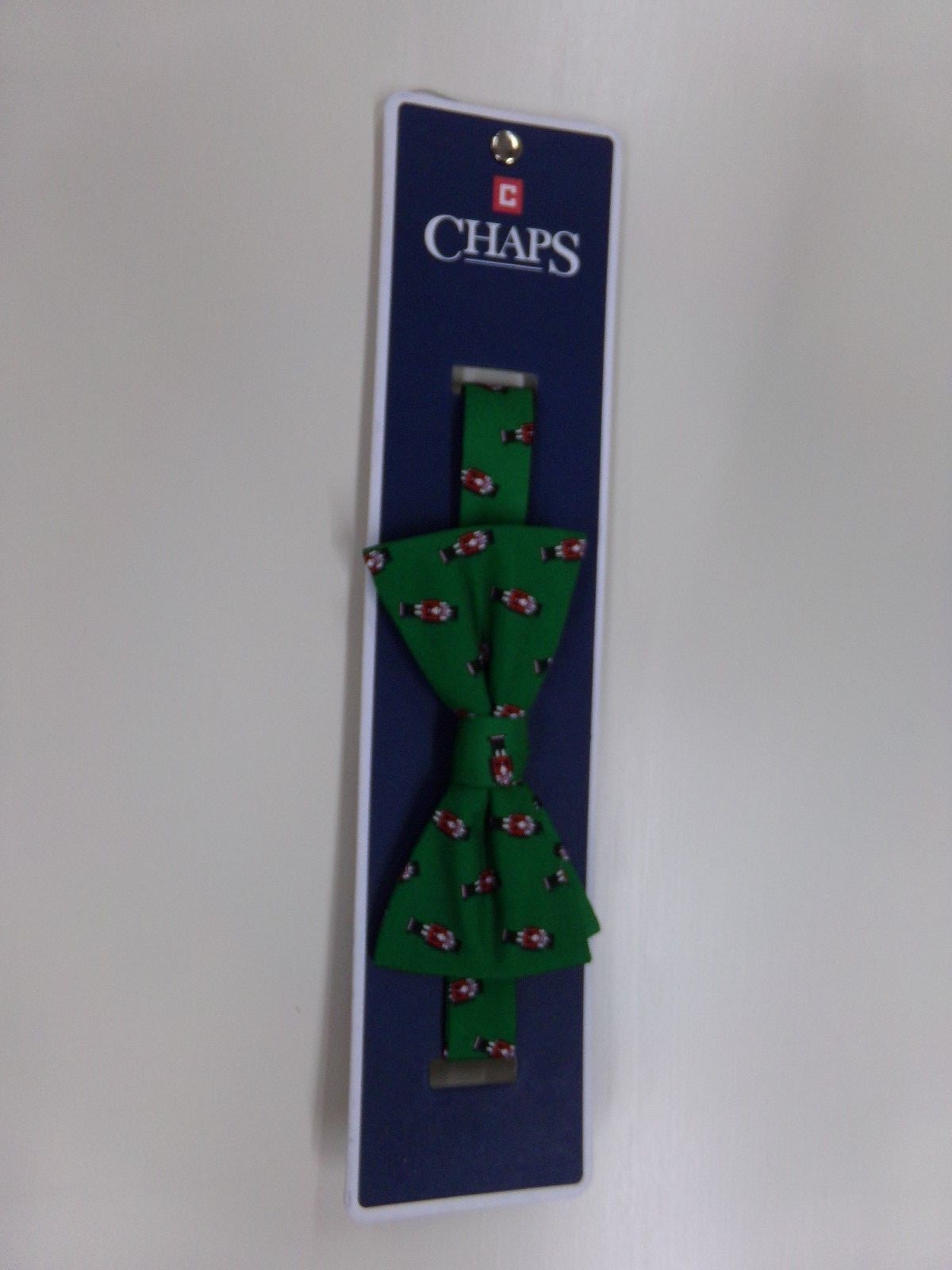 Mens Chaps Christmas Bow Tie Green w/ Tin Soldiers NEW MSRP $38.00 ~ Bowtie