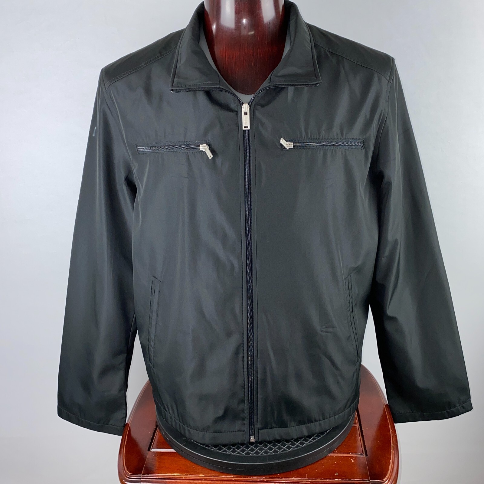 Guess Mens Jacket Snazzy Full Zip Chest Pockets All Seasons Casual XL*