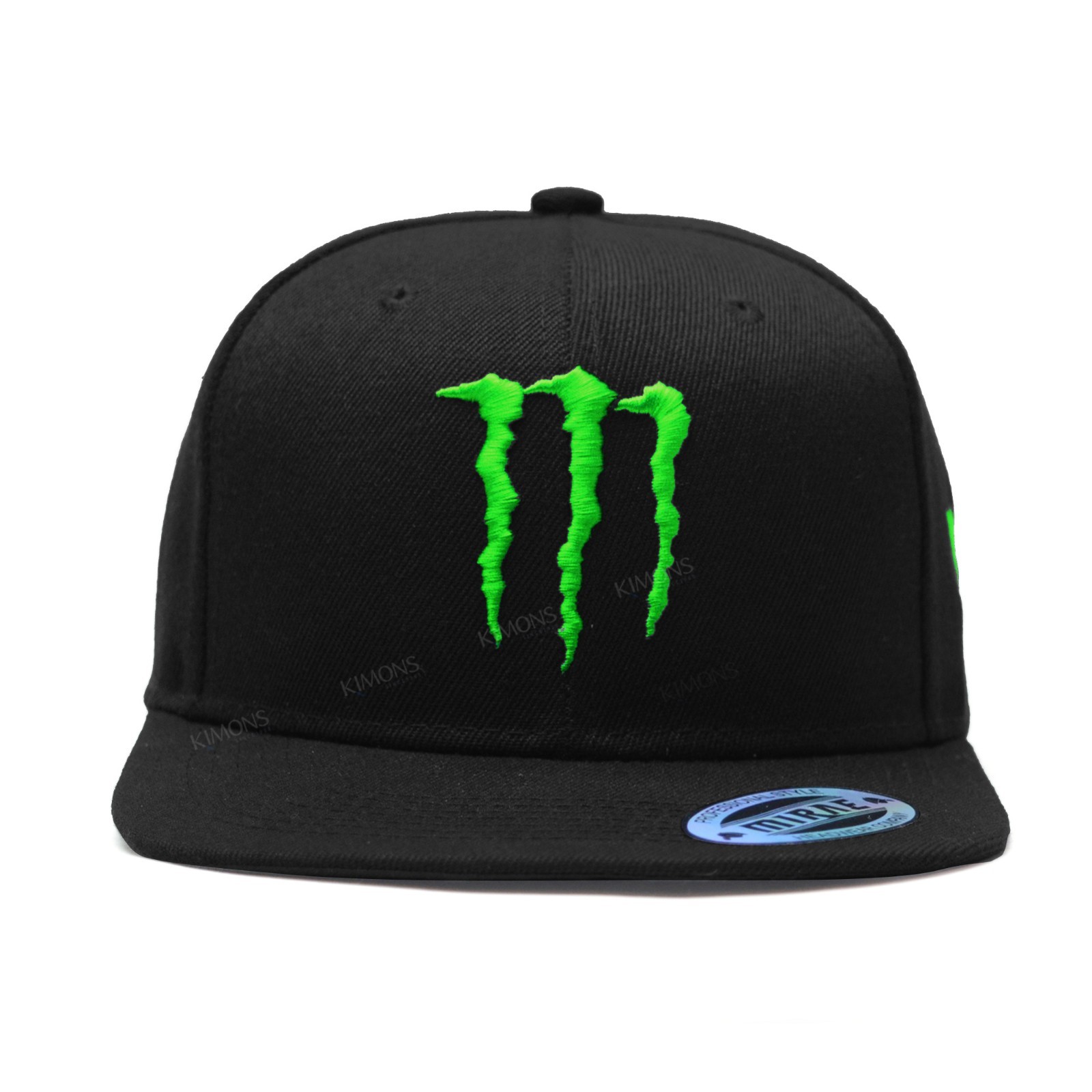Energy Drink Embroidered Snapback Hat Monster Black Cap **Free Returns** LM / BK