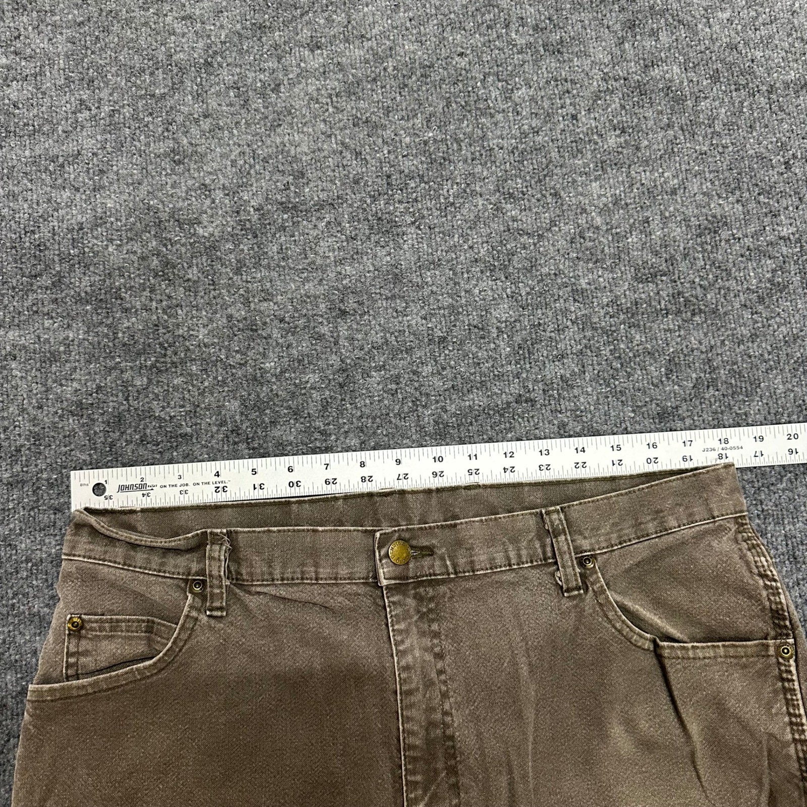 Dickies Carpenter Pants Mens Size 36×28 Brown Distressed Relaxed Fit Workwear