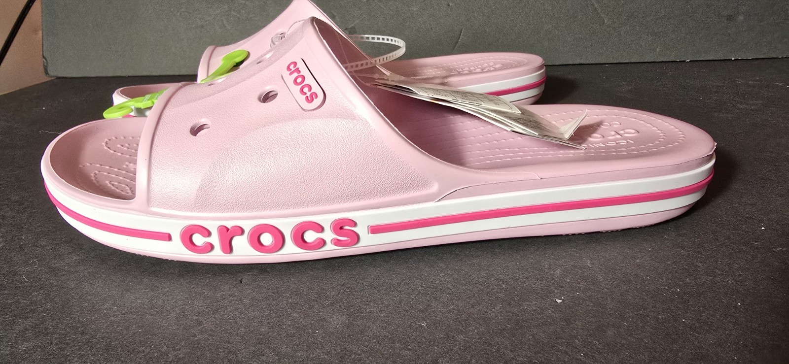 Bayaband Pink Croc Slides, Mens 8, Women’s 10, NWT