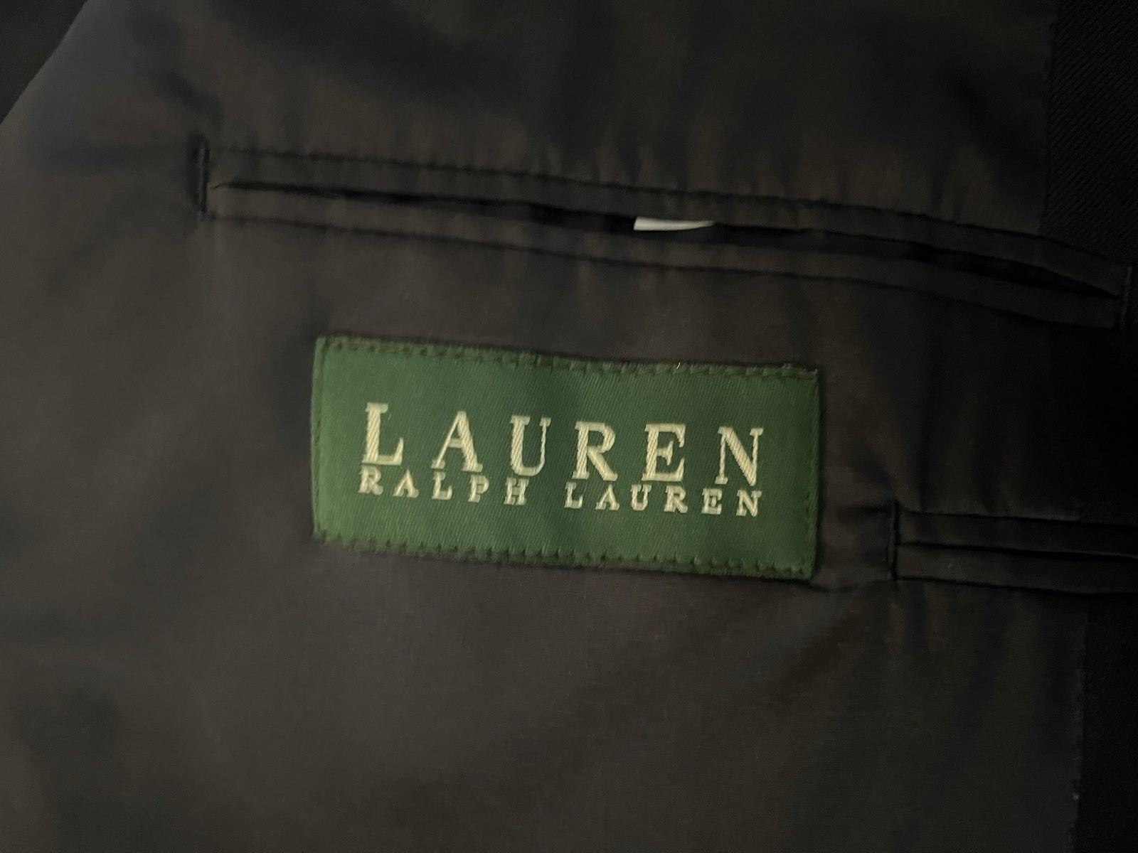 Lauren Ralph Lauren Mens Navy Blazer Gold Buttons Wool Sport Coat 46R