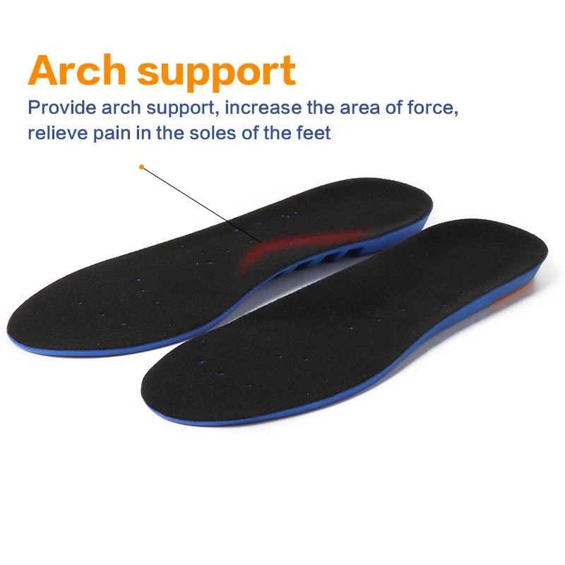 Sports Elastic Memory Silicone Gel Insoles Shoe Inserts Breathable Shoes Pad 1pa