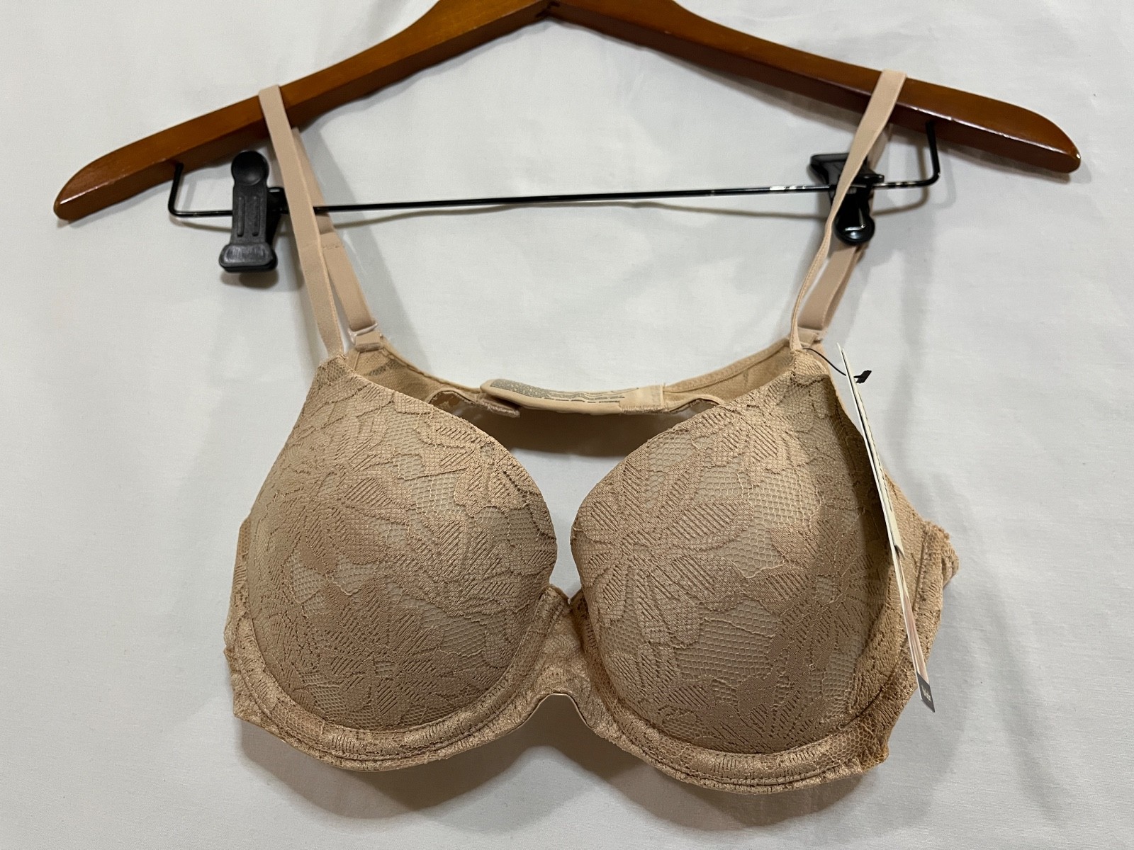 No Boundaries Padded Push Up Underwired Bra Nude Adjustable Strap Lace Many size