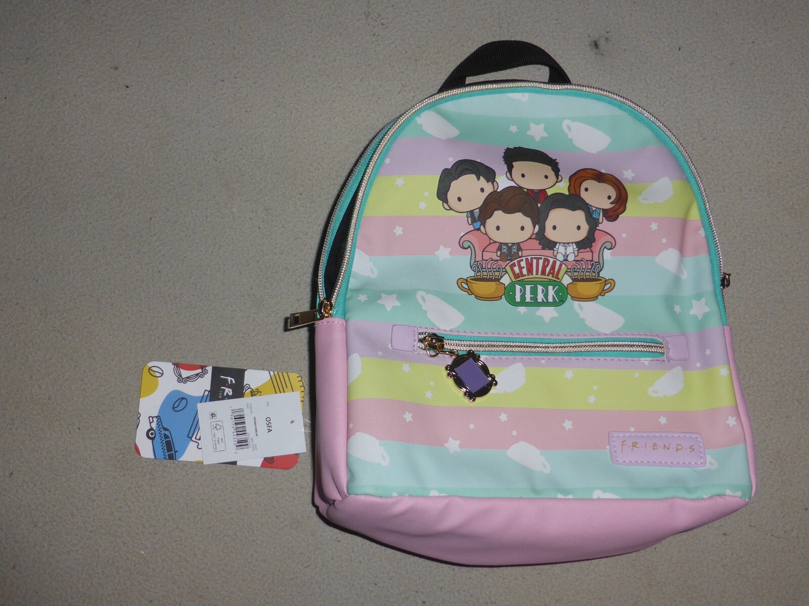 NEW CENTRAL PERK MINI BACKPACK FRIENDS BIOWORLD CHANDLER RACHEL PHOEBE JOEY NWT