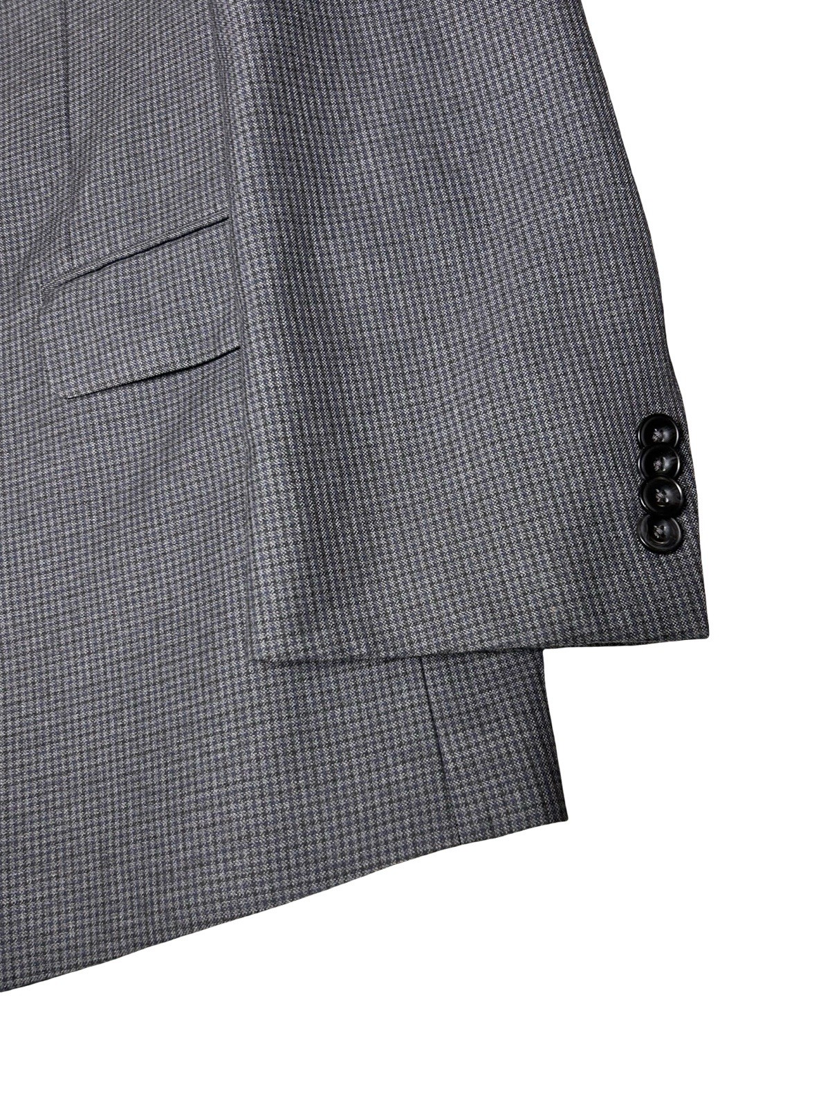 Michael Kors Plaid Blazer Sportcoat Suit Jacket Men Sz 46L Gray Two Button Front