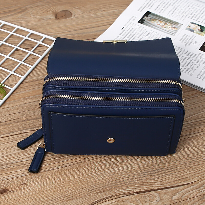 Large Capacity Women’s Zipper Shoulder Bag Crossbody Bag Cell Phone Bag Wallet