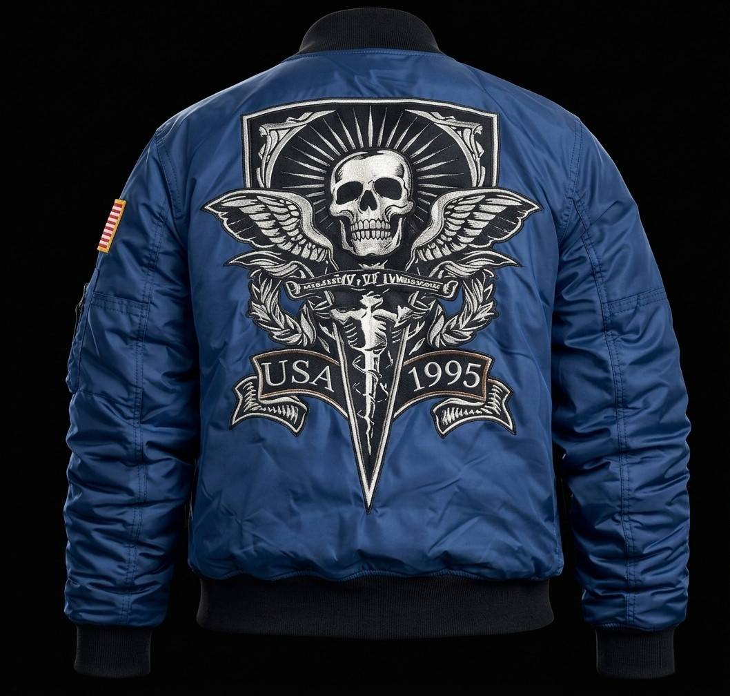 Resident Evil 4 Inspired Blue Bomber Jacket Leon Scott Kennedy Cosplay Costume