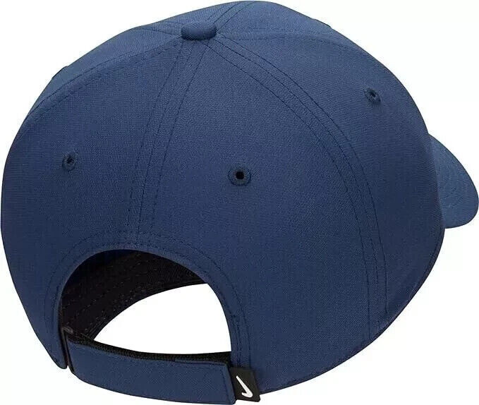 Nike Club Cap Structured Swoosh Golf Hat Size M/L Midnight Navy FB5625 410