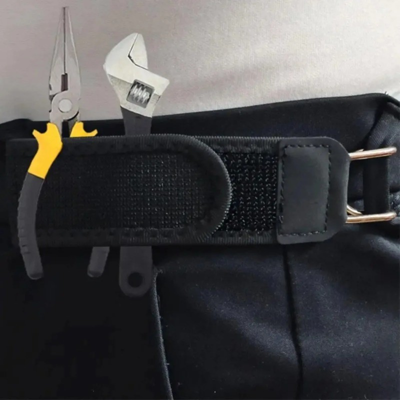2PCS Tactical Metal Hook Elastic Belt Buckle-Less Invisible Waist Belt Closure