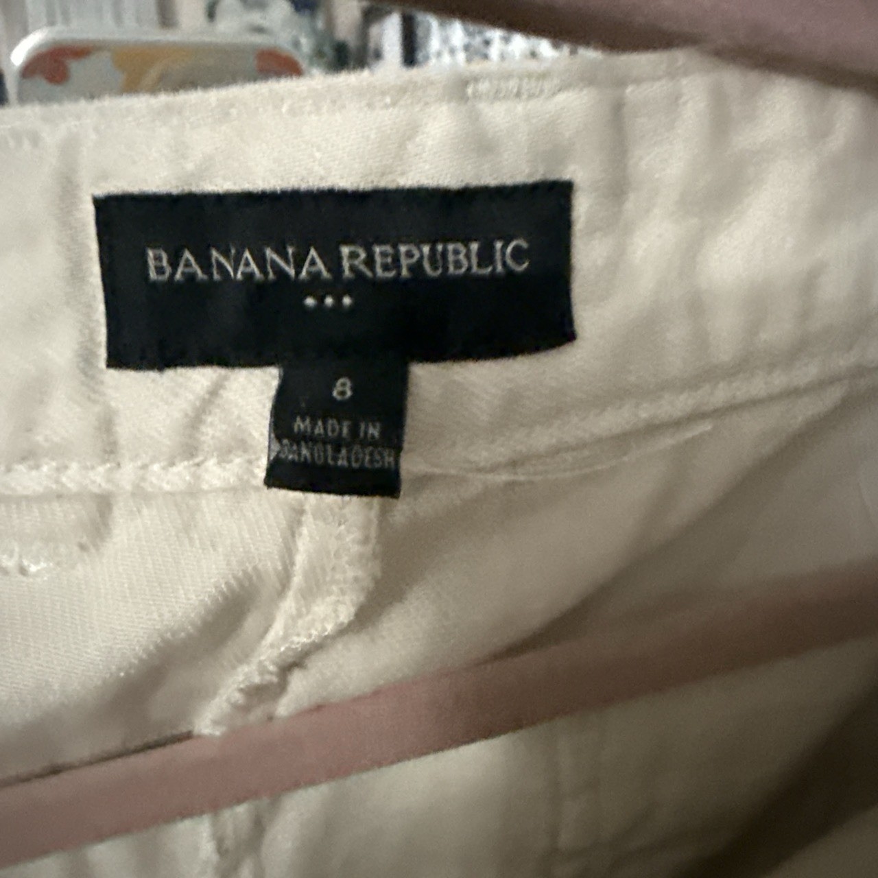 Banana Cargo Cream Pants High Waist Size 8 Ankle Portion Is Gathered