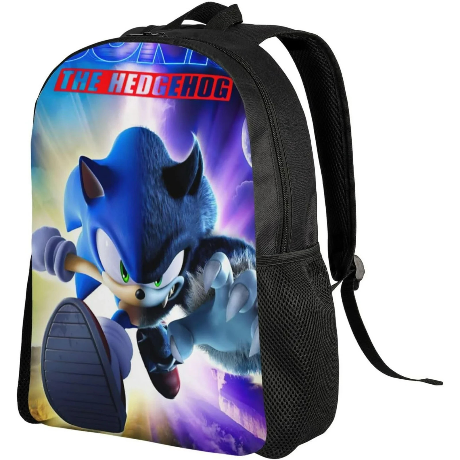 Sonic the Hedgehog 16″ Large School Backpack Kids school bag cute cartoon bag
