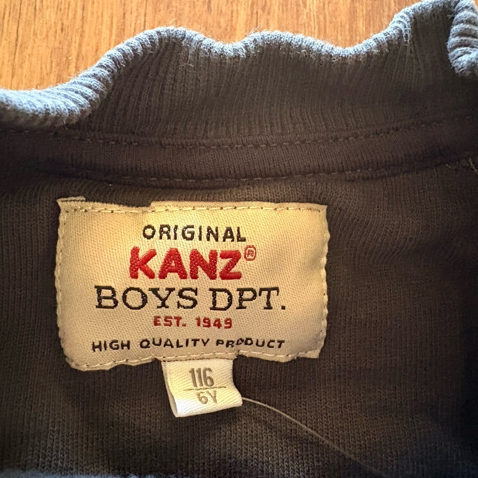 Kanz SweatshirtNavy Blue 100% Cotton Boys 6 Years 116 Germany European Boutique