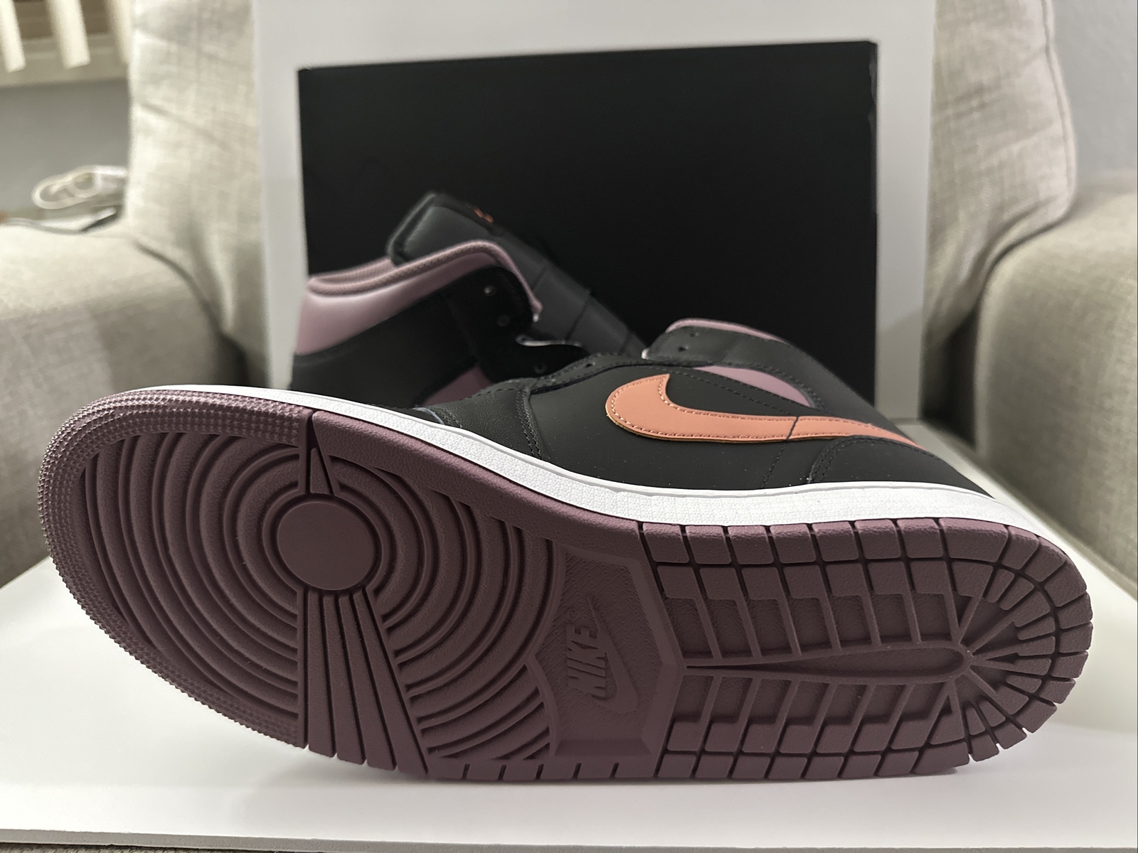 Jordan 1 Mid Black Sky J Orange Men’s Size 11.5 Casual Shoes FB9911-008 New