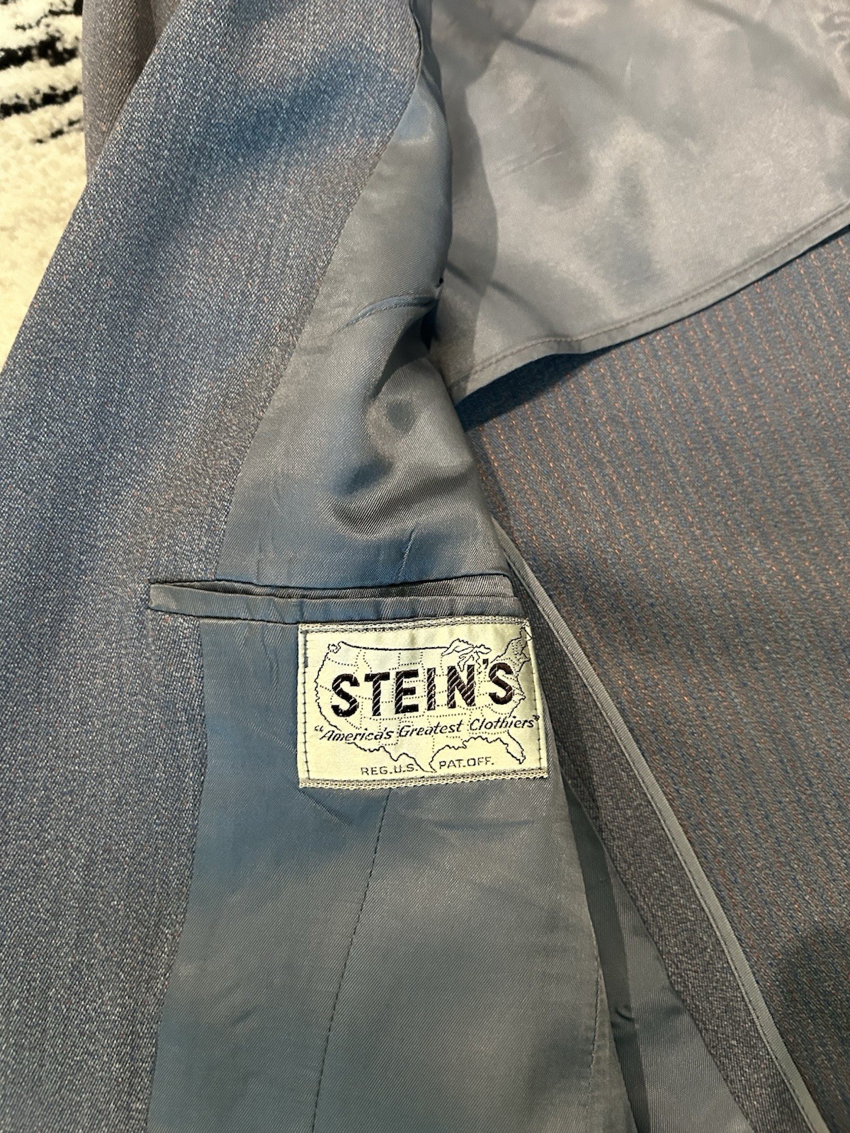 Vintage 40’/50’s Steel Blue Fleck Suit Rockabilly