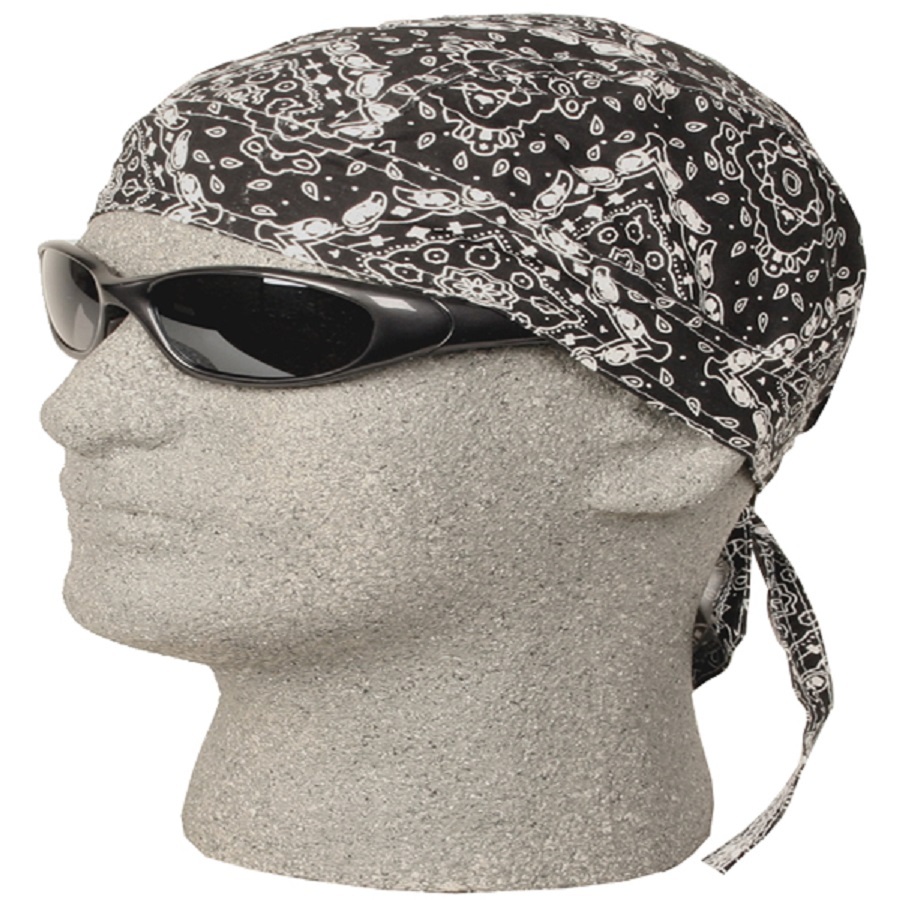 PAISLEY DOO RAG FITTED COTTON BANDANA TIES Do Du Hav A Danna Tie Skull Cap Back