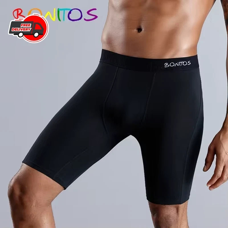 Men’s Long Leg Cotton Boxer Shorts Soft Stretch Breathable Premium Underwear
