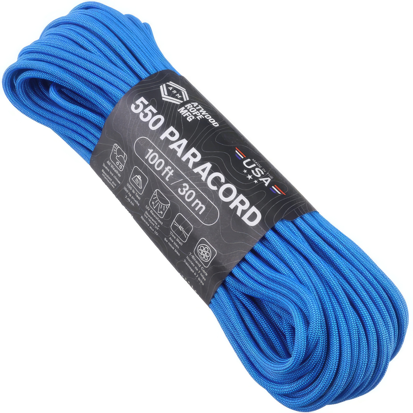 Pair of Shoelaces 550 Paracord 4mm Type III 7Strand ATWOOD USA 40+ colours