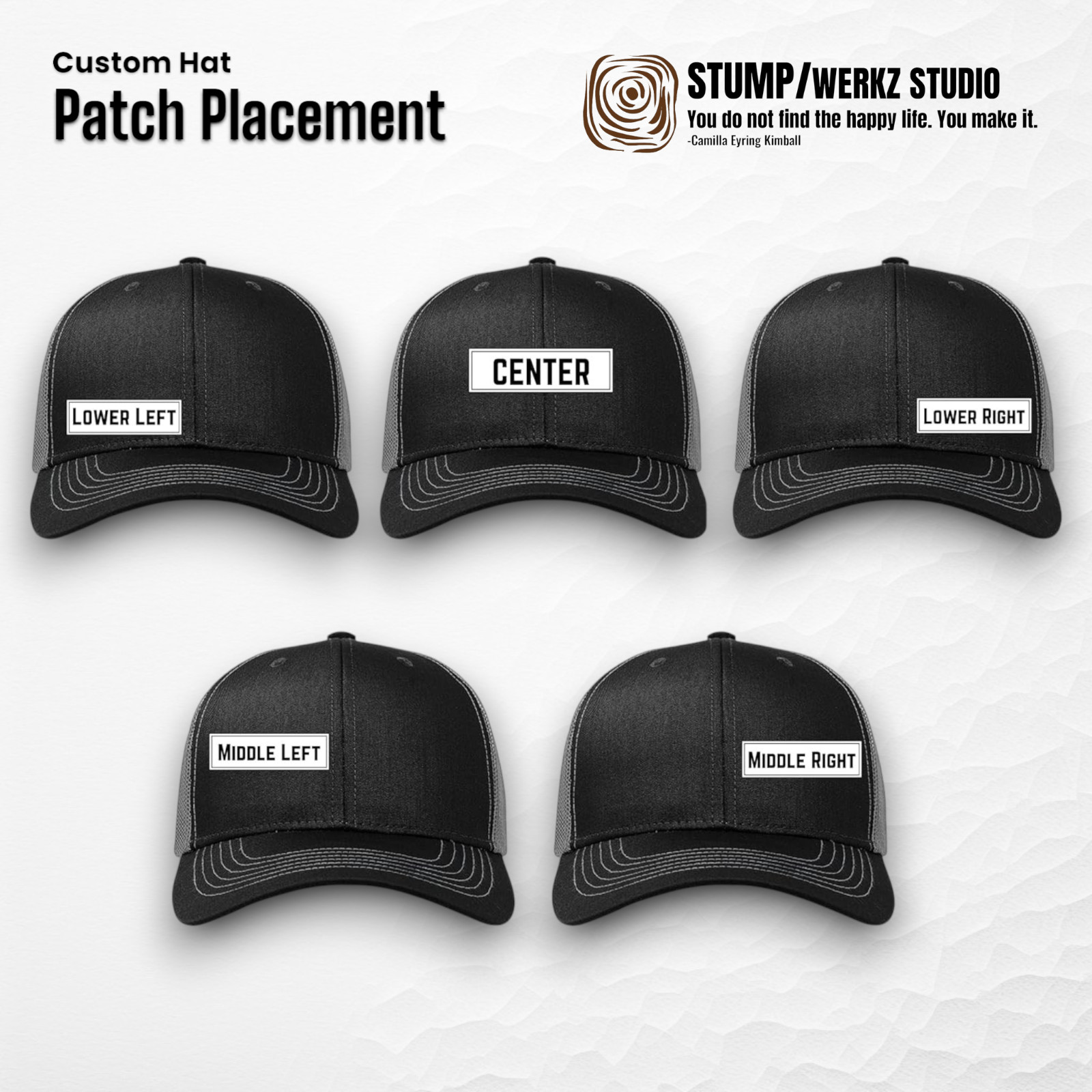 Custom Hat Trucker Hat Baseball Cap Personalized Your Logo or Art Design