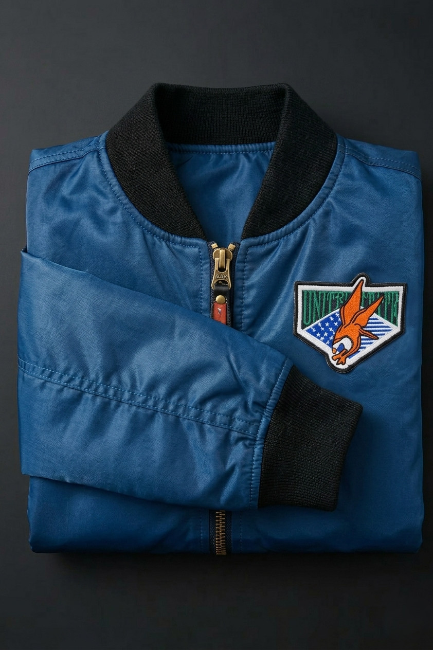 Resident Evil 4 Inspired Blue Bomber Jacket Leon Scott Kennedy Cosplay Costume