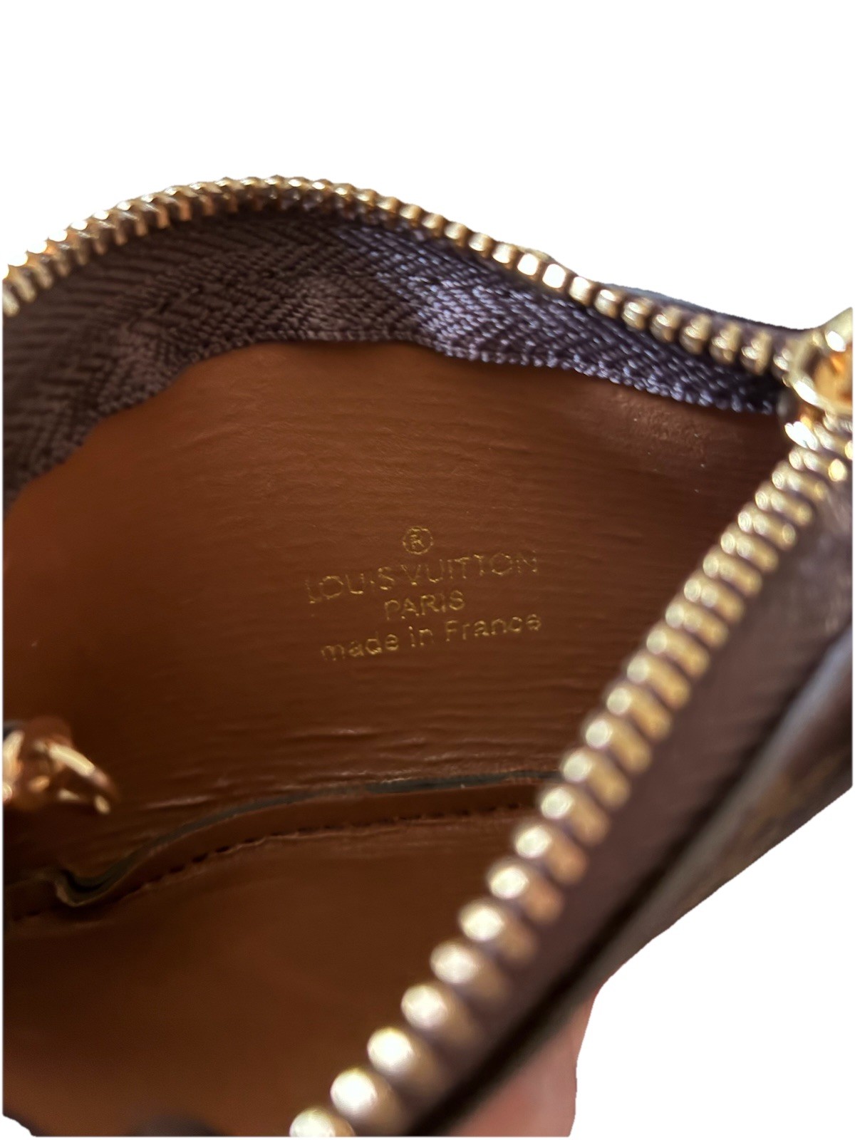 Louis Vuitton Monogram Key Pouch Pochette Cles Coin Purse W/Box & Bag