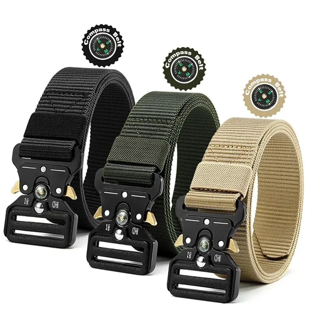 MEN Casual Military Tactical Army Adjustable Quick Release Belts Pants Waistband
