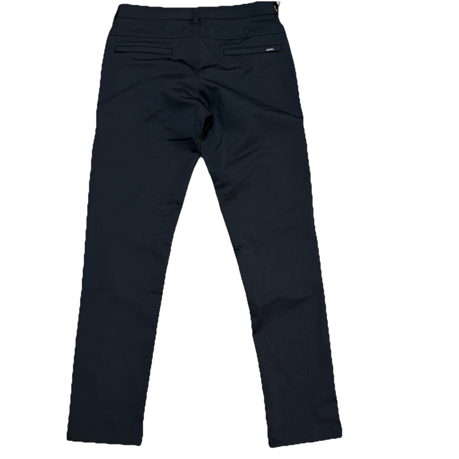 Barbell Anything Chino Mens Sz 28 (30×29) Black Polyester Slim Fit Performance